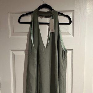 Sage Green Shift Dress (M)